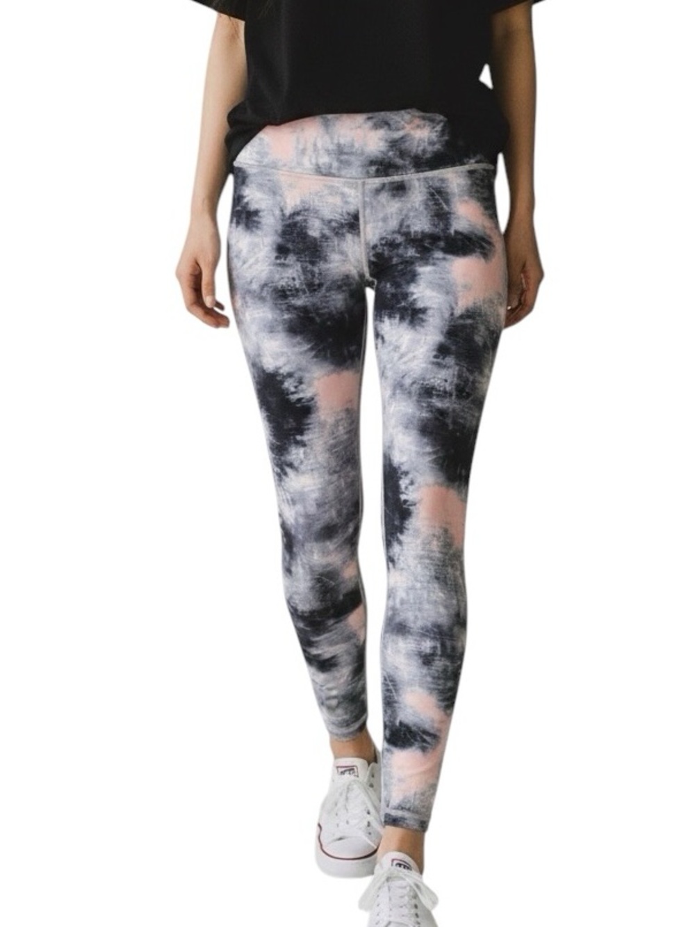 Athleta Elation Ice Dye 7/8 Tight - Like New. Blue Gray Pink Sz. S